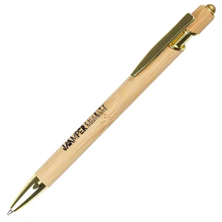 Nimrod Bamboo Gold Ball Pen - Laltex promotional product, branded with your logo