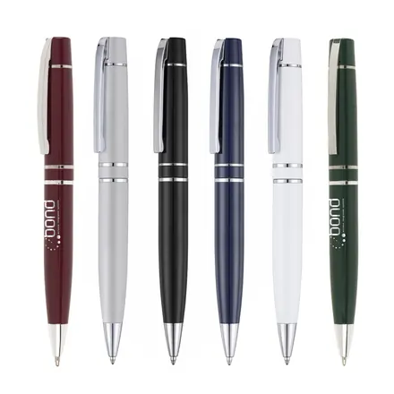 Duke Hinged Clip Ball Pen - Laltex promotional product, branded with your logo
