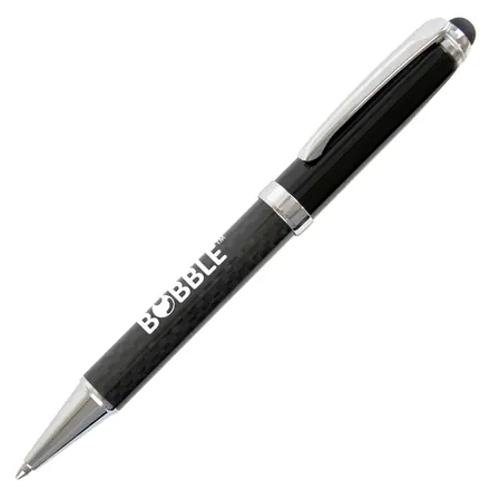 Carbon Fibre Soft Stylus Ball Pen - Laltex promotional product, branded with your logo