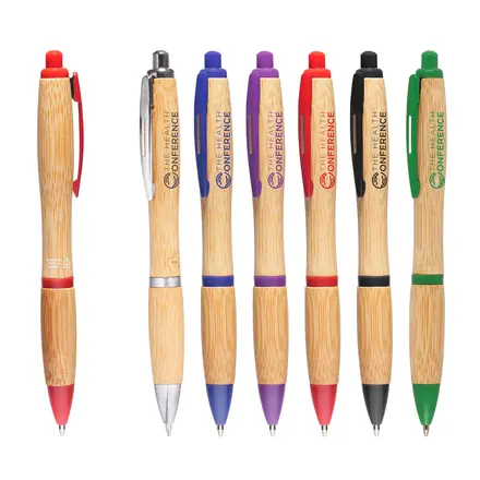 Shanghai Bamboo Ball Pen - Laltex promotional product, branded with your logo