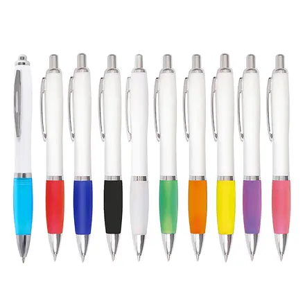 Shanghai White Ball Pen - Laltex promotional product, branded with your logo