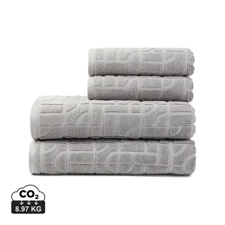 VINGA Verso OCS organic cotton towel, 4 pcs set - XD Connects promotional product, branded with your logo