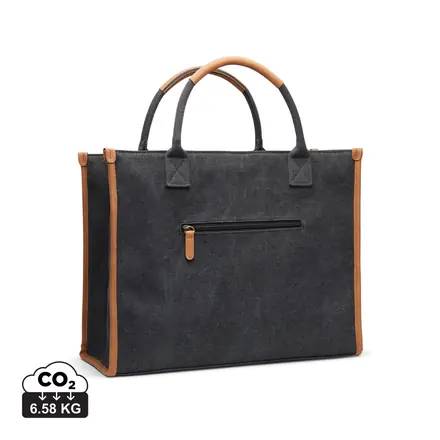 VINGA Bosler RCS recycled canvas office tote - XD Connects promotional product, branded with your logo