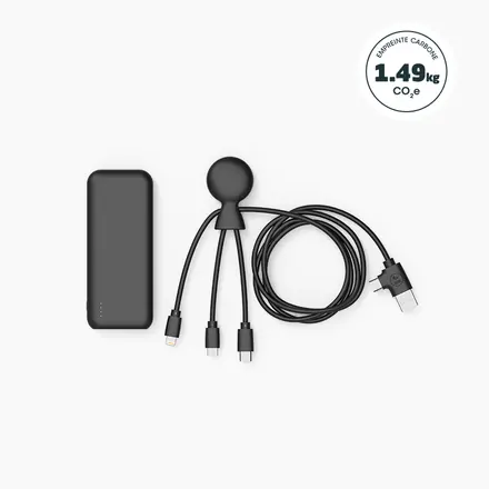 Xoopar MR BIO SLIM 7000mAh Power set cable / power bank - branded promotional product