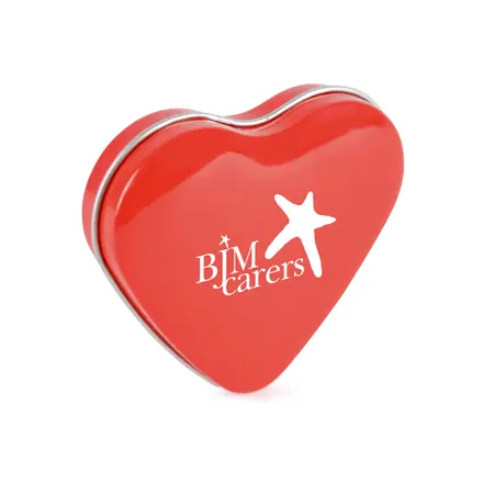 Heart Mint Tin - Laltex promotional product, branded with your logo