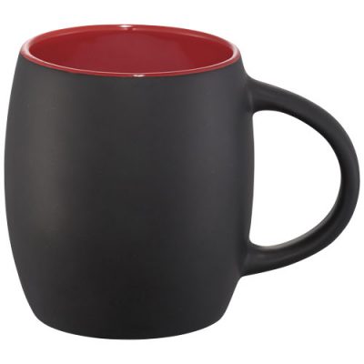 Hearth 400 ml ceramic mug with wooden coaster