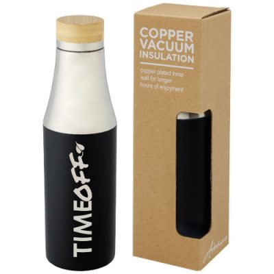Hulan 540 ml copper vacuum insulated stainless steel bottle with bamboo lid
