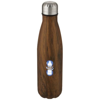 Cove 500 ml vacuum insulated stainless steel bottle with wood print