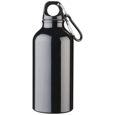 Oregon 400 ml RCS certified recycled aluminium water bottle with carabiner