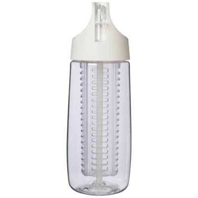 HydroFruit 700 ml recycled plastic sport bottle with flip lid and infuser