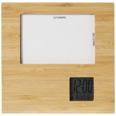 Sasa bamboo photo frame with thermometer