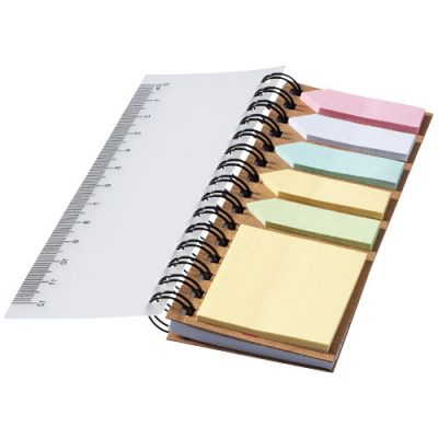 Spinner spiral notebook with coloured sticky notes