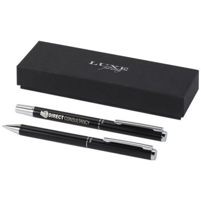 Lucetto Recycled Aluminium Ballpoint and Rollerball Pen Gift Set