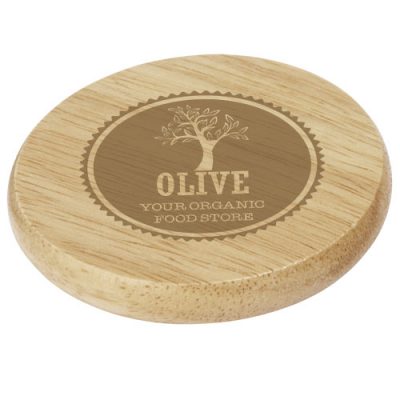 Scoll wooden coaster with bottle opener