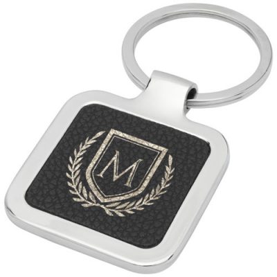 Piero laserable PU leather squared keychain