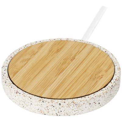 Terrazzo 10W wireless bamboo charging pad