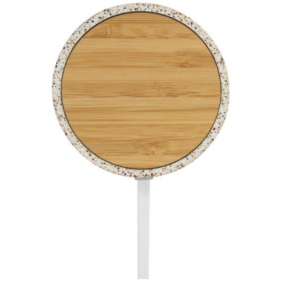 Terrazzo 10W wireless bamboo charging pad