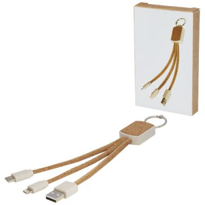 Bates wheat straw and cork 3-in-1 charging cable