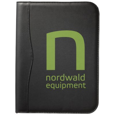 Ebony A4 zippered portfolio