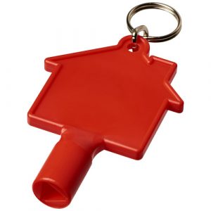 Maximilian house-shaped utility key with keychain