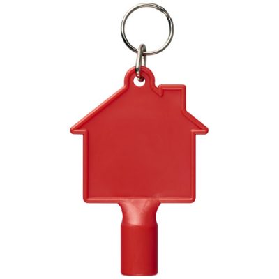 Maximilian house-shaped utility key with keychain