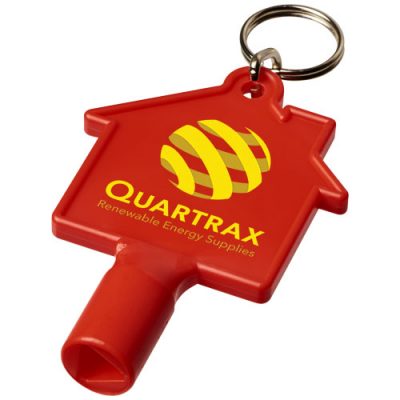 Maximilian house-shaped utility key with keychain