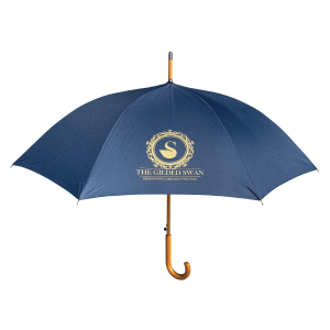 WoodCrook Exec: Auto-Open Classic Walking Umbrella