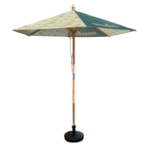 2m Wooden ECO Parasol with Recycled Canopy