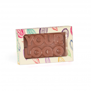Eco Range – Eco Window Box – Milk Chocolate – 3D Bespoke Milk Chocolate Bar 41% Cocoa