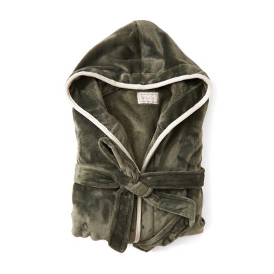 Luxury Branded Louis Plush Robe S-M – Eco-Friendly Style