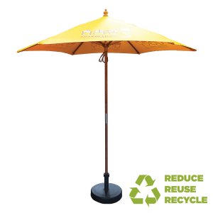 2.5m Wooden ECO Parasol with Recycled Canopy