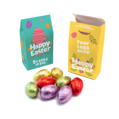 Easter – Eco Carton – Hollow Chocolate Eggs – x8