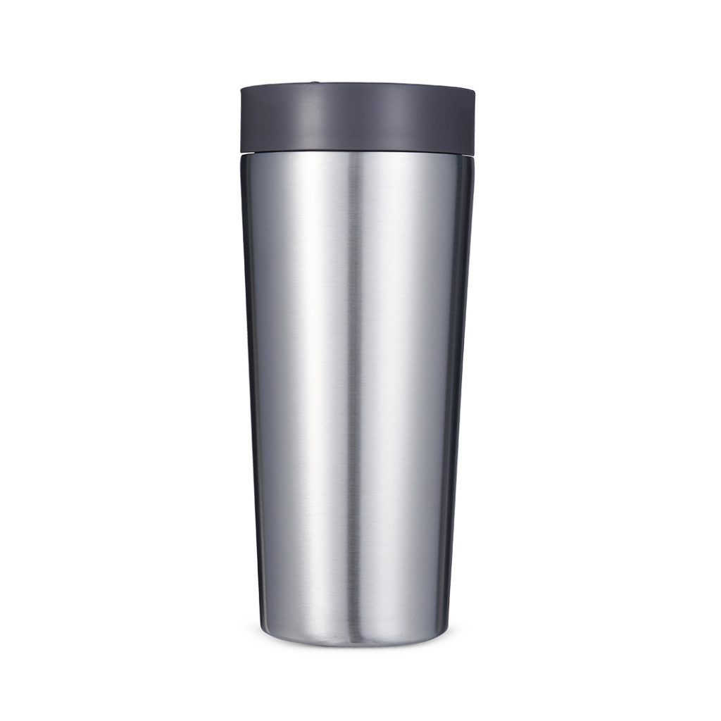 Circular Stainless Steel Travel Mug, 16oz