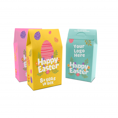 Easter – Eco Carton – Hollow Chocolate Eggs – x8