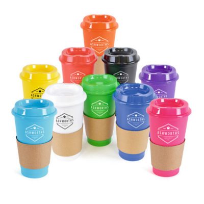 Personalised 500ml Take Out Mug with Grip Sleeve