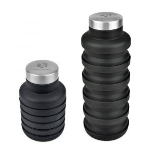 Foldable 550ml Silicone Bottle Personalised Promotional Use