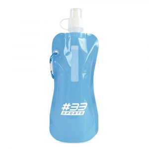 Fold Up 400ml Bottle – Personalised with Carabiner