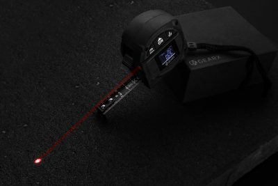 Gear X measuring 5M tape with 30M laser