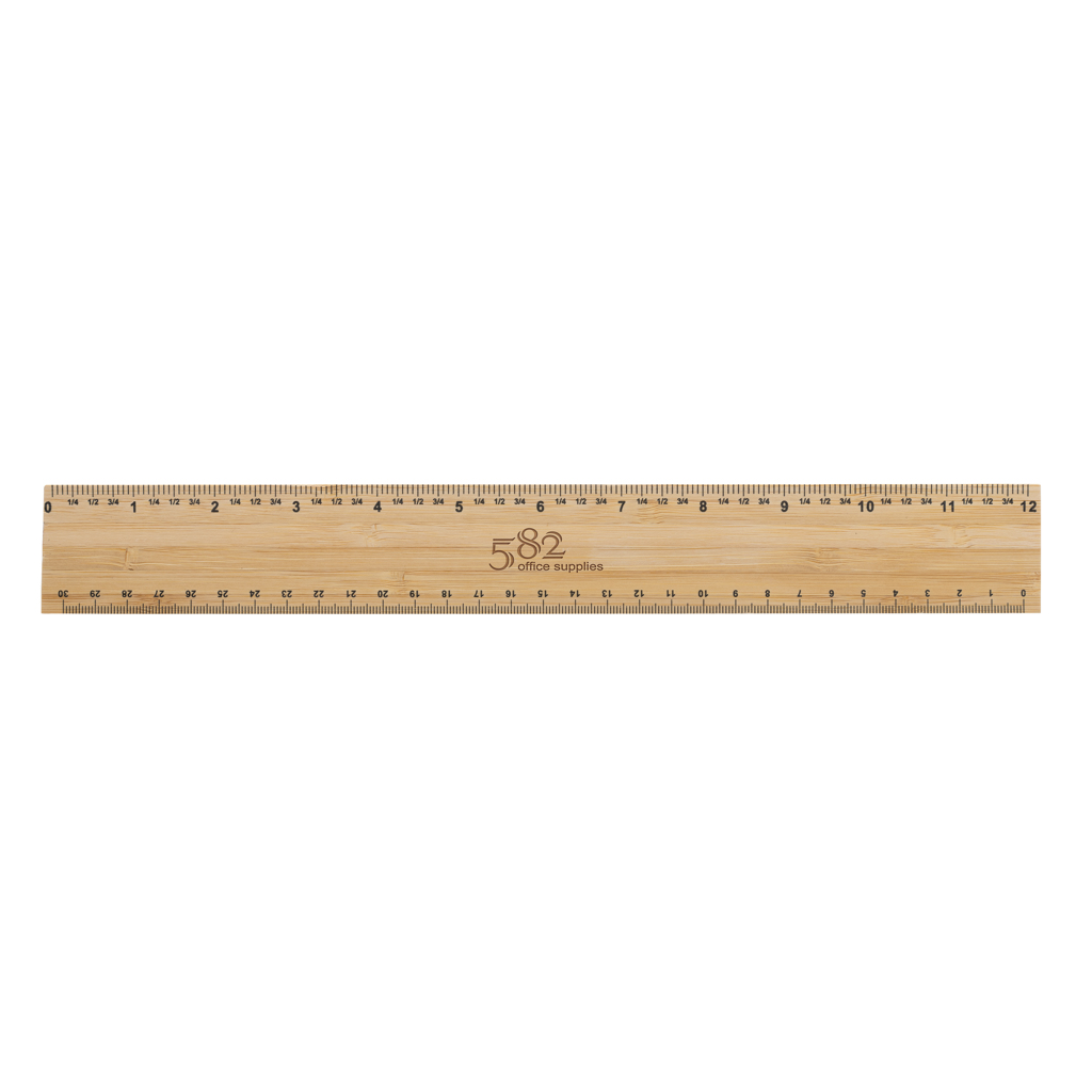 Timberson extra thick 30cm double sided bamboo ruler Timberson extra thick 30cm double sided bamboo ruler