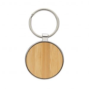 Personalised Eco-Friendly Zinc Alloy Keychain with Bamboo