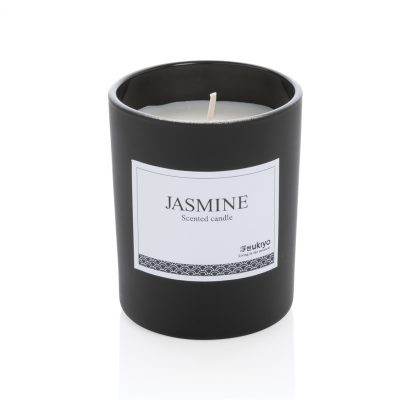 Ukiyo Glass Candle: Branded Jasmine Scent for Promotions