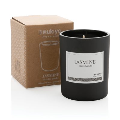 Ukiyo Glass Candle: Branded Jasmine Scent for Promotions