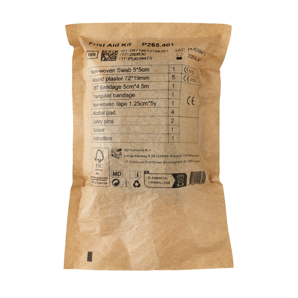 RCS recycled nubuck PU pouch first aid set mailable RCS recycled nubuck PU pouch first aid set mailable