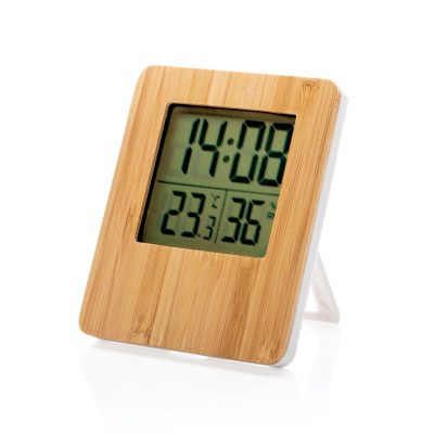 Branded Eco-Friendly Bamboo Weather Station for Promotions