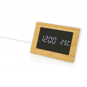 Personalised Eco LED Clock – Stylish Alarm & Temp Display