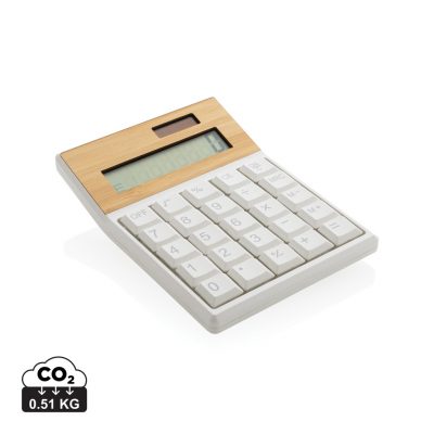 Eco-Friendly Bamboo Calculator for Branded Promotions