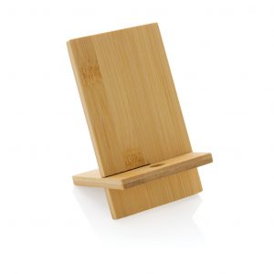 Branded Bamboo Phone Stand in Kraft Box for Eco-Friendly Gifts