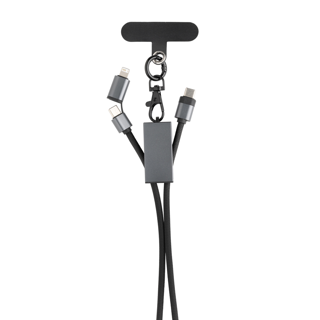 Terra RCS recycled PET phone cord with 60W dual charge cable Terra RCS recycled PET phone cord with 60W dual charge cable