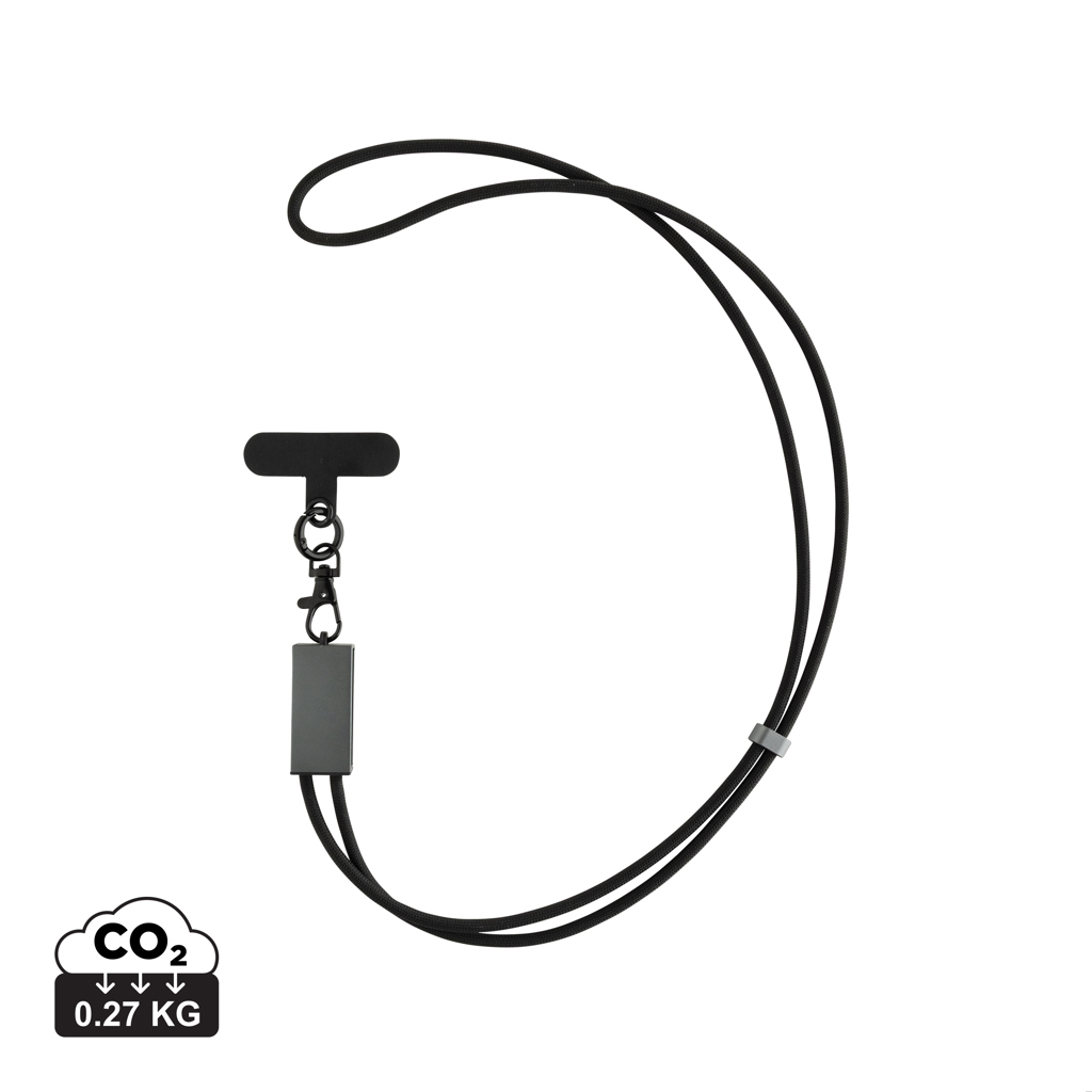 Terra RCS recycled PET phone cord with 60W dual charge cable Terra RCS recycled PET phone cord with 60W dual charge cable