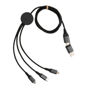 Terra 60W RCS recycled aluminium 120cm 6-in-1 cable